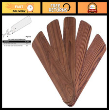 52-Inch Oak Walnut Ceiling Fan Replacement Blades - 5 Pack, Durable  Stylish
