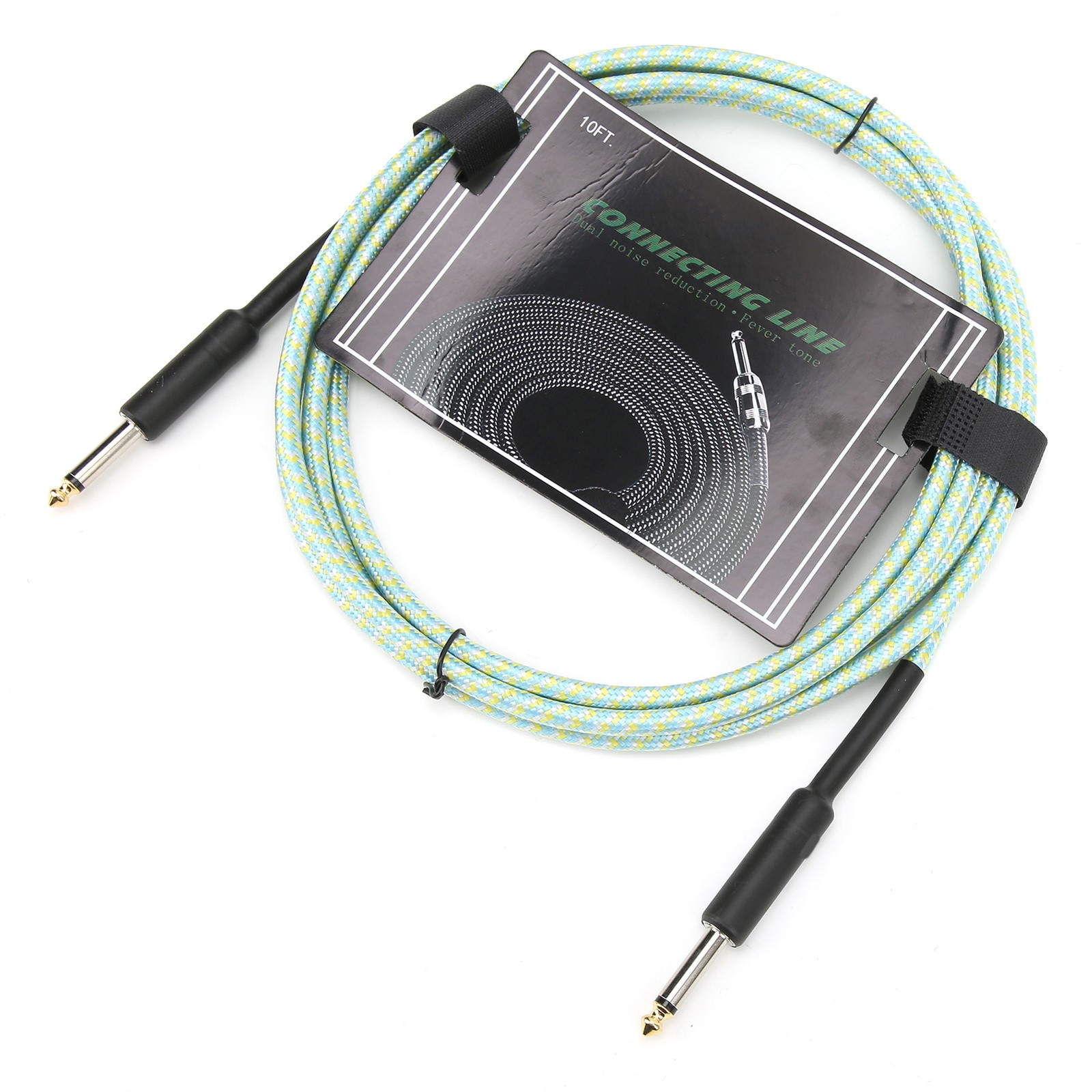 Guitar Cable Braided Shield NickelPlated Plug Audio Cord Electronic Musical Inst