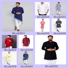 Mens Kurta only Pathani Kurta Top Shirt Solid Kurta Mens Cotton Kurta Indian Kur