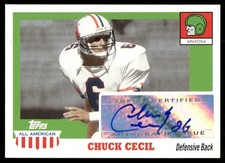 2005 Topps All American Autographs Chuck Cecil Auto Arizona Wildcats #A-CCE