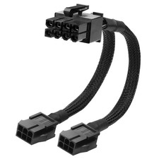 8.8 in Dual 6-Pin Female to 8-Pin Male GPU Power Switching Cable for Graphics