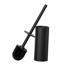 Toilet Brush and Holder Set Black, Heavy Duty 304 Stainless Steel Matte Black