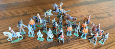 Vintage Hollow Cast Lead Toy Soldiers Lot Calvary Infantry 1940s