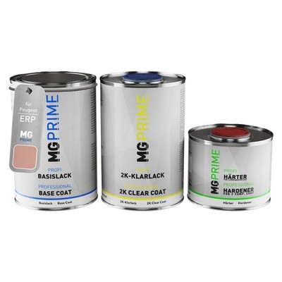 Autolack Dose Set für Peugeot ERP Copper Gold Metallic Basis 2K Klarlack 2,5L