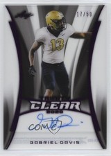 2020 Leaf Trinity Clear Auto Pink Foil /50 Gabriel Davis #CA-GD2 Auto 03j5