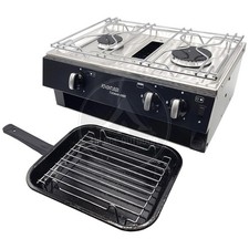 TASMAN 4500 HOB & GRILL 2 BURNER HOTPLATE MARINE MOTORHOME CARAVAN STOVE COOKER