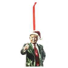 BL13-10 President Donald Trump 45 47 Christmas Ornament White House challenge co