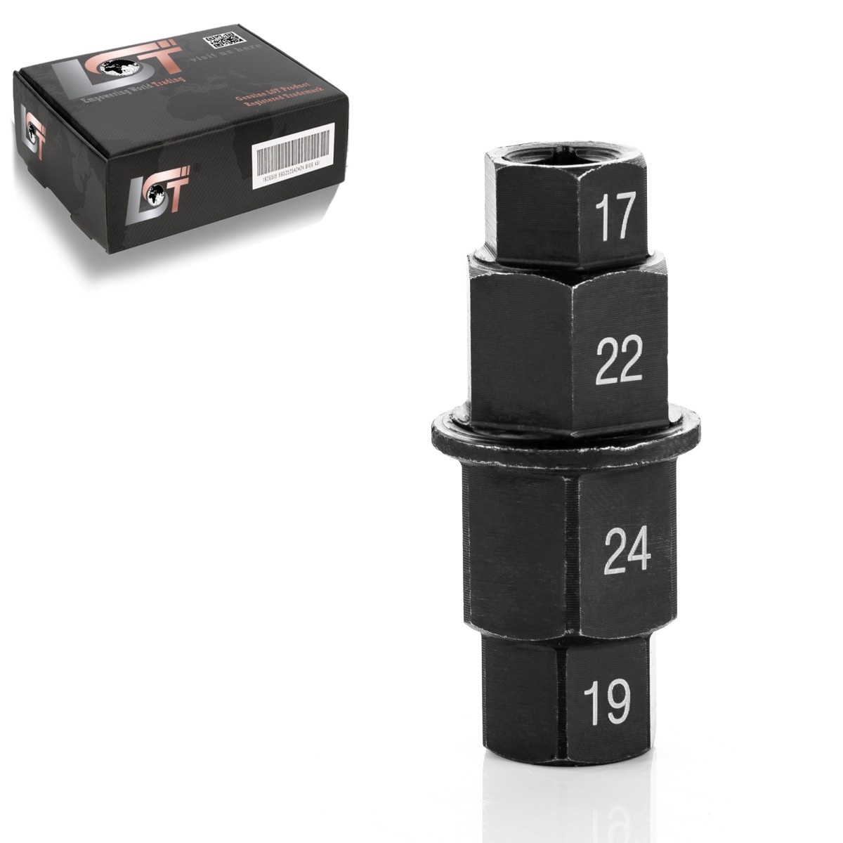 4In1 Internal Hexagon Socket Wrench Nut 17-24Mm Spindle For Ering