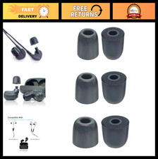 Memory Foam Ear Tips for Earbuds - Comfort Fit Replacement Eartips 3 Pairs, S/M