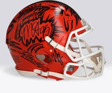 Myles Garrett Browns Signed Riddell Authentic Helmet - Art by JK5 - LE #1/1 UW25