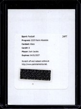 2025 Panini Absolute Josh Jacobs Glass SP #8 Packers