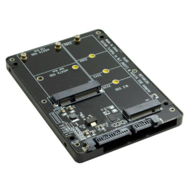 NFHK  mSATA M.2 NGFF B-key 2in1 Combo SSD to SATA 3.0 Adapter Enclosure SATA