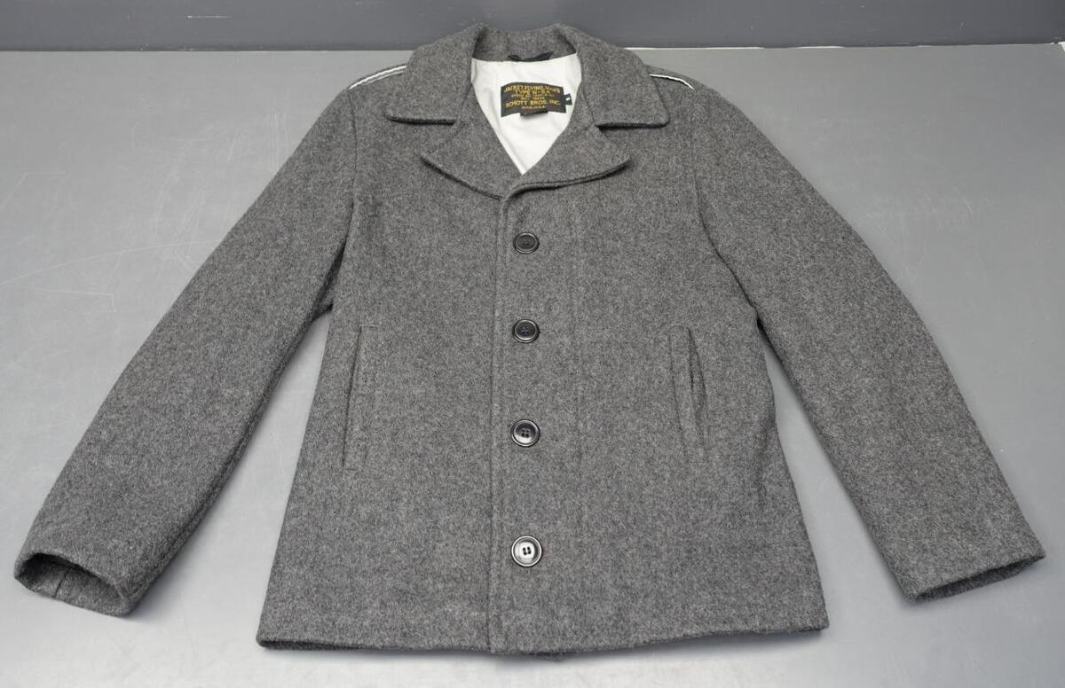 Schott NYC Type N-5A Men's Sz S Gray Wool Button/Zipper Vtg Schott NYC Type N-5A Men's Sz S Gray Wool Button/Zipper Vtg