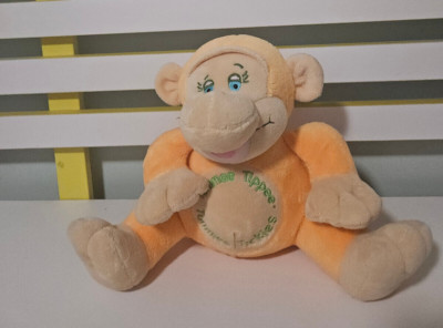 TOMMEE TIPPEE TUMMEE TICKLES ORANGE MONKEY GIGGLES 20CM BABY TOY