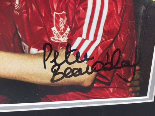 RARE affichage photo signé Peter Beardsley Liverpool + COA + PREUVE AUTOGRAPHE - Photo 3/4