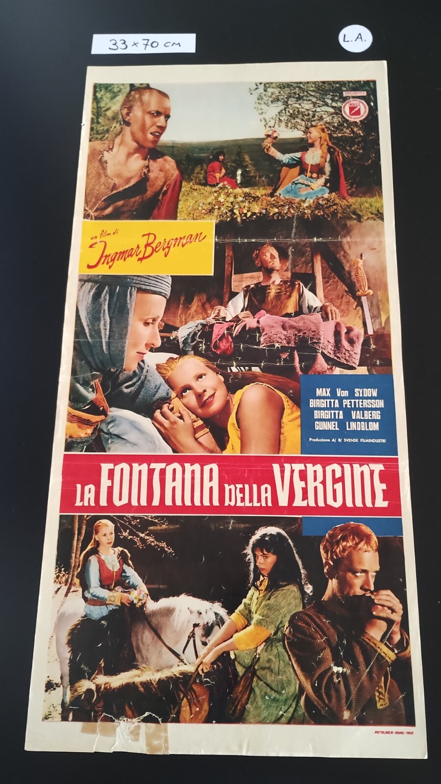 Locandina originale film La fontana della vergine (1960) - Regia di Ingmar Bergman