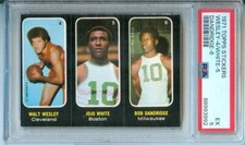 1971 Topps TRIOS Stickers WALT WESLEY/JOJO WHITE/BOB DANDRIDGE #4,5,6 PSA 5