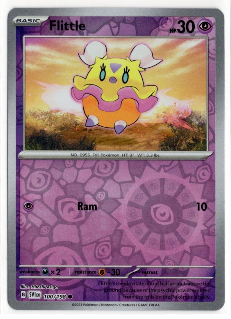 Pokemon Scarlet Violet Base SV1 Reverse Holo 100/198 Flittle