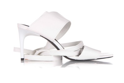 zara white sandal heels