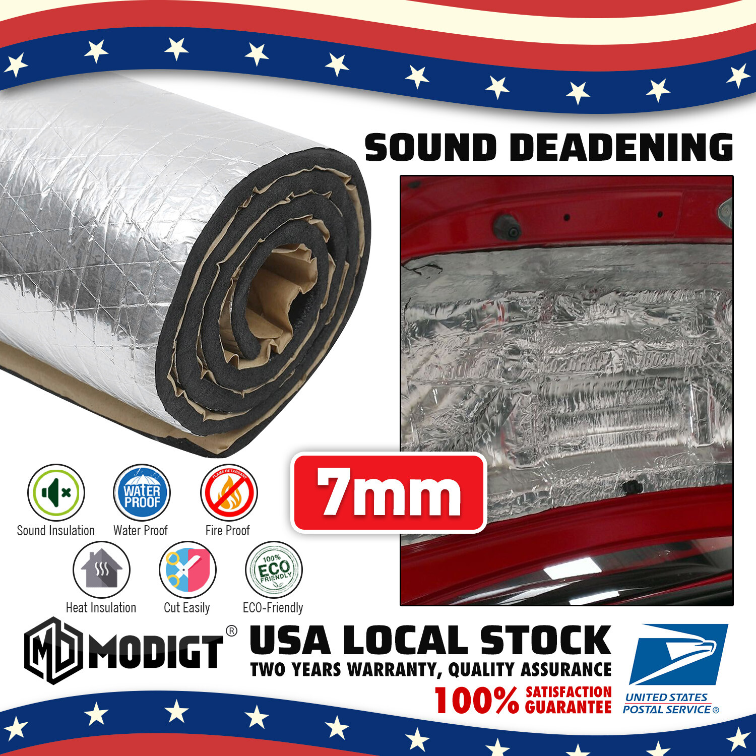 Sound Deadener Heat Insulation Mat For Car Hoods Engines Door Floor Roof 39