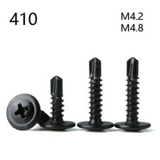 M4.2 M4.8 Black Stainless Steel Phillips Truss Washer Head Self Drilling Screws