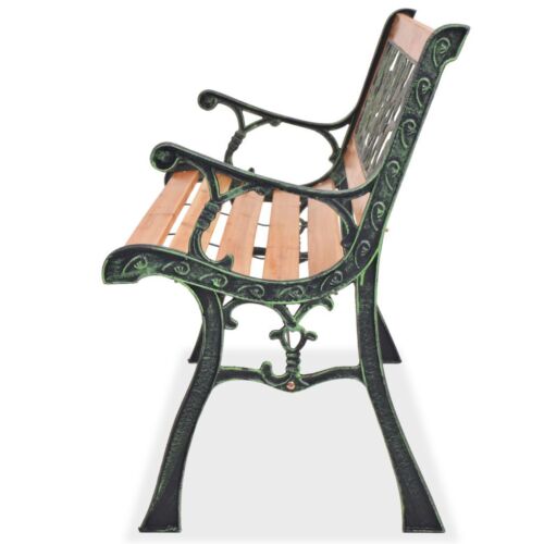 Outdoor Decor Garden Patio Deck Rose Patterned Wooden Park Bench Chair Seat - Picture 2 of 5