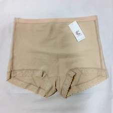 Curveez Shapewear Perfect Shape Boyshort Butt Lift Stomach Control Beige XL New