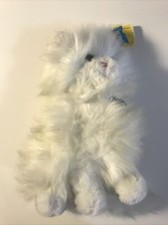 Vintage 10" Dakin Nature Babies White Cat Plush Stuffed Animal Original Tag 1983