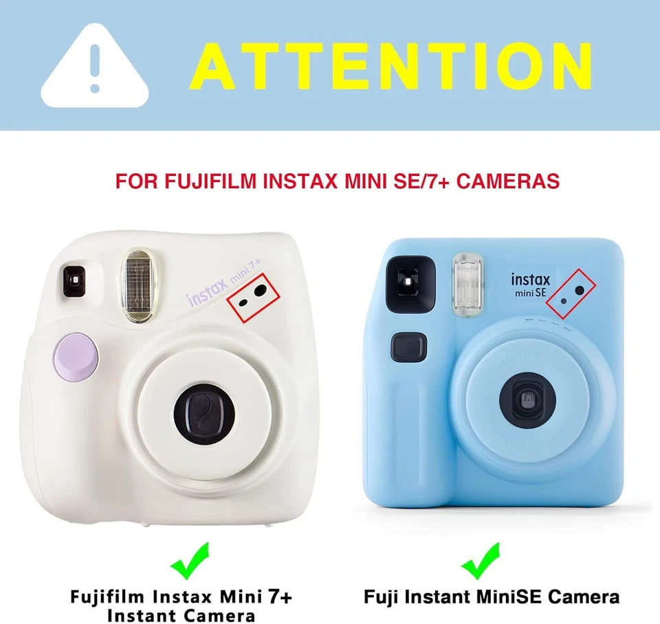 Funda para cámara instantánea Fujifilm Instax Mini 7+ / SE - Funda protectora de PU Foto 2 de 4