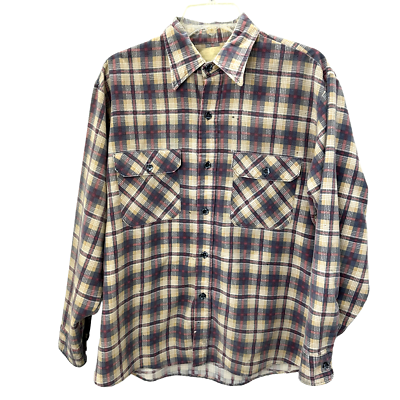 Vintage Sears Fieldmaster Perma Prest Flannel Shirt Mens Vintage Sears Fieldmaster Perma Prest Flannel Shirt Mens