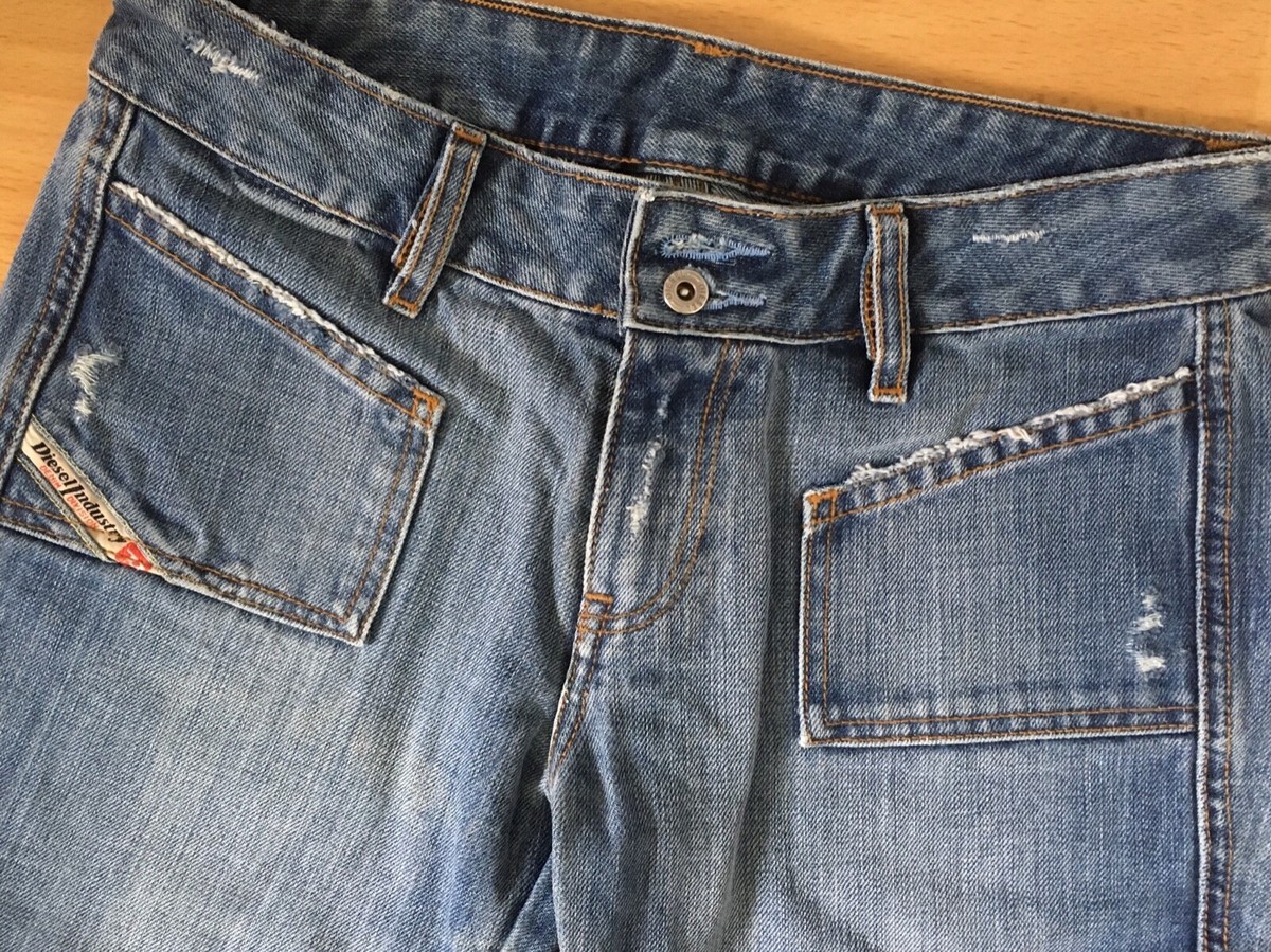 DIESEL HUSH Bootcut-Jeans Poches plaquées W26 taille 36 vintage