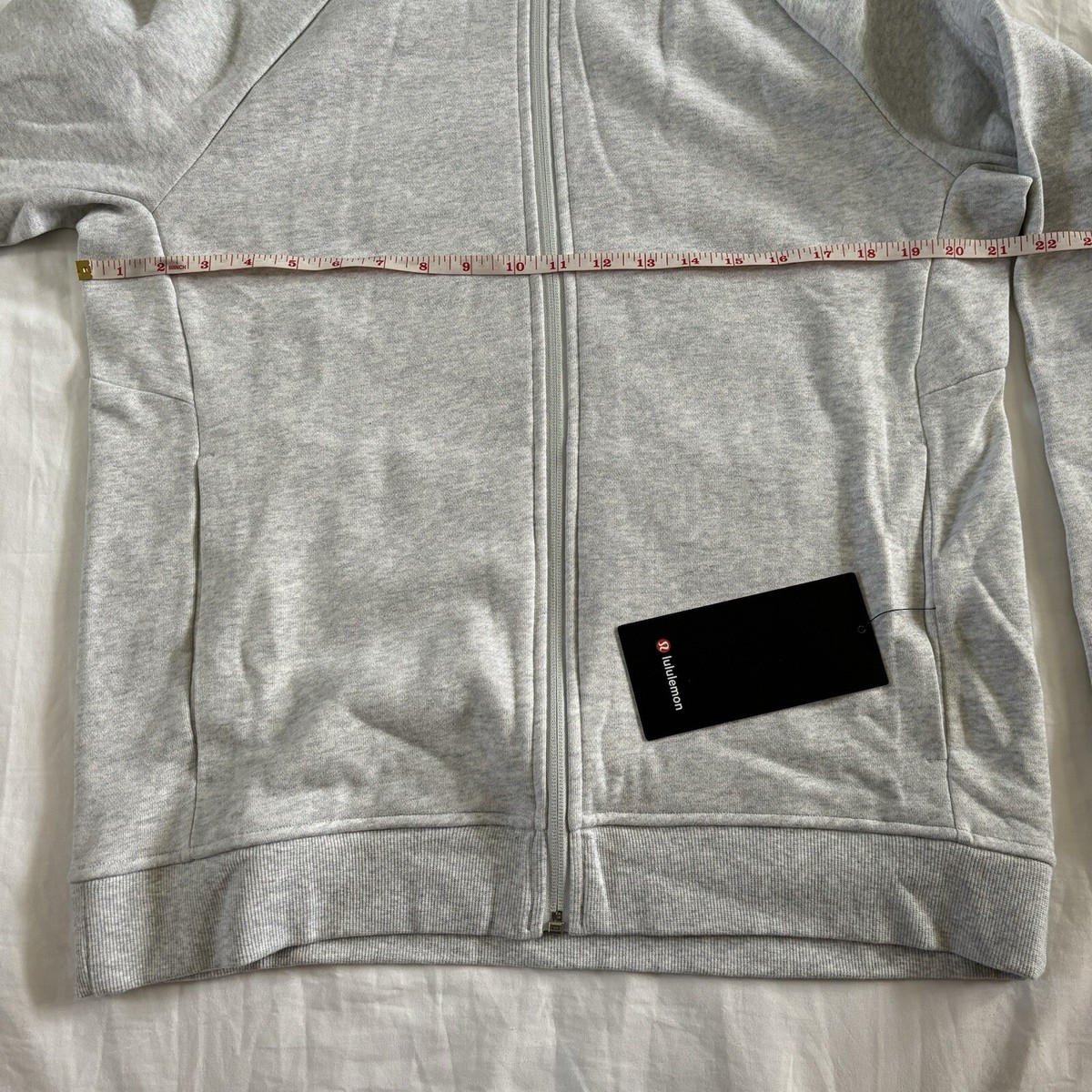 lululemon Classic-Fit Fleece Full-Zip Hoodie HCUG/WHT Core Light
