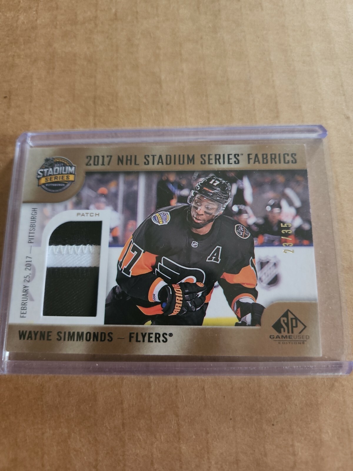 2017 NHL Stadium Series Fabrics Wayne Simmonds!!Flyers 23/35 