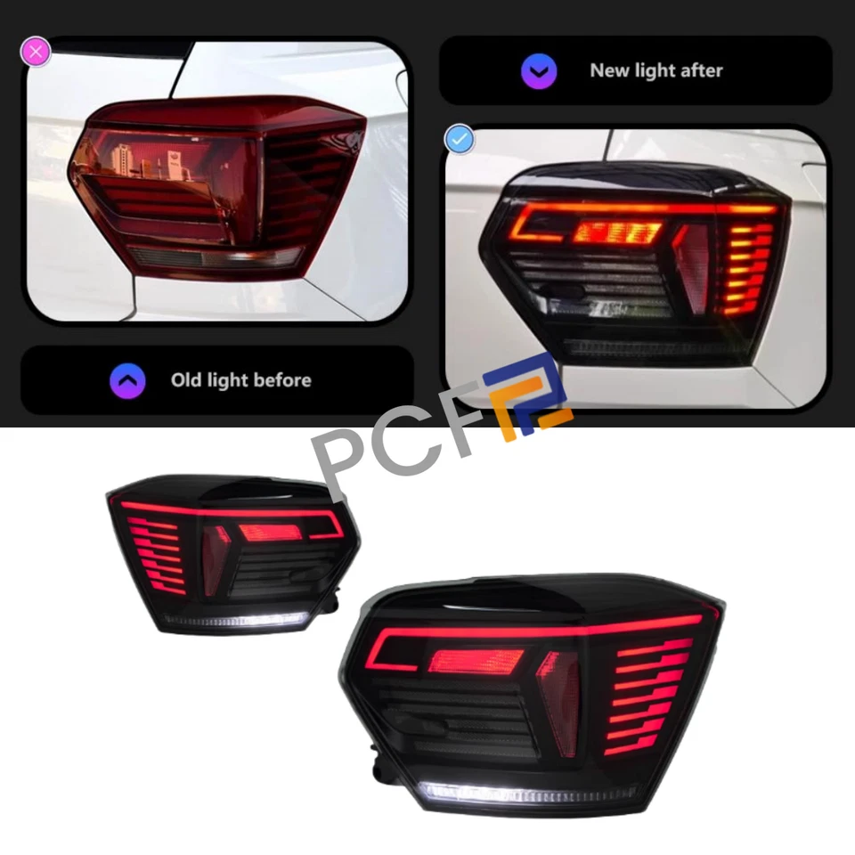 Подходит для 2019-2024 Volkswagen Polo светодиодный индикатор последовательности задние фонари в сборе - Изображение 4 из 4