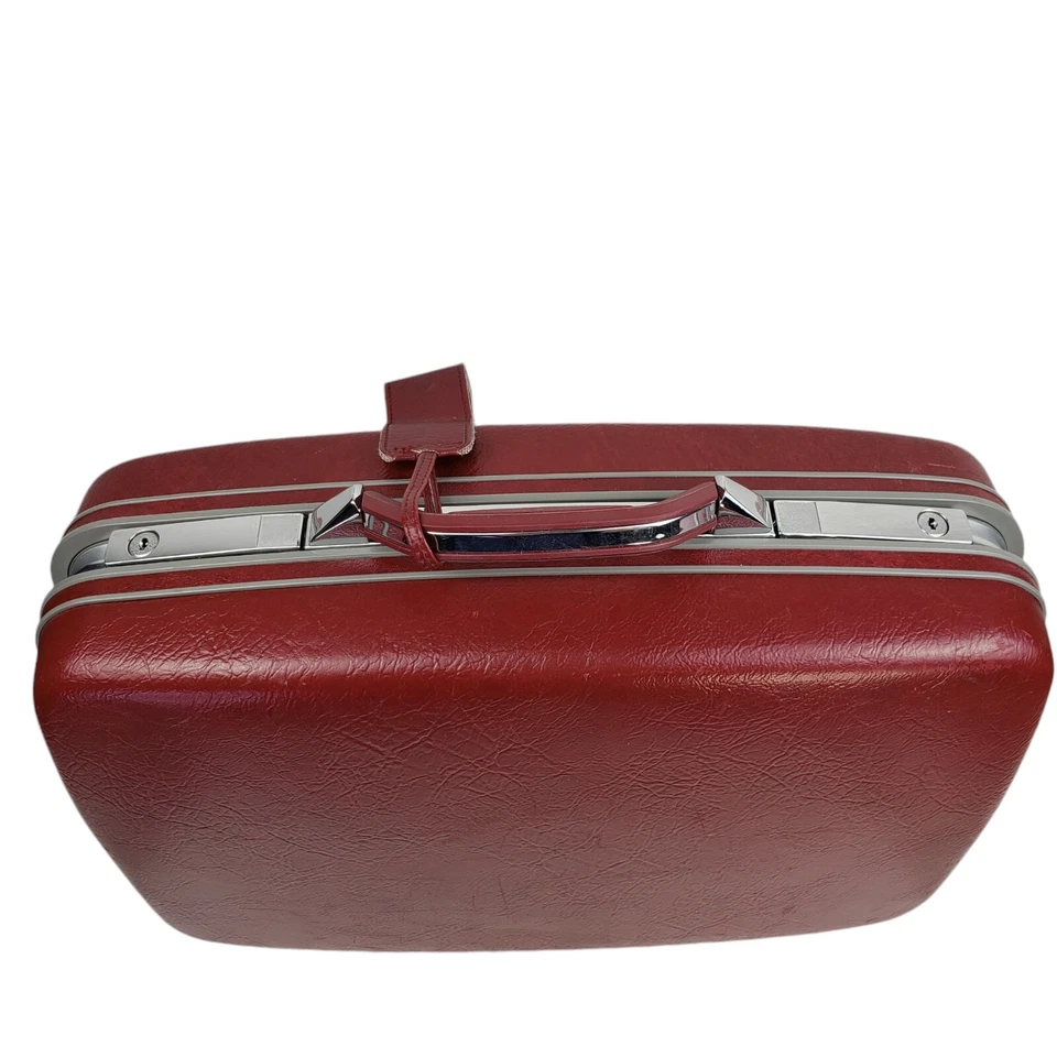 EQUIPAJE DE VIAJE SAMSONITE PROFILE II marrón rígido de colección con asa 20" w x 14" T Foto 3 de 4