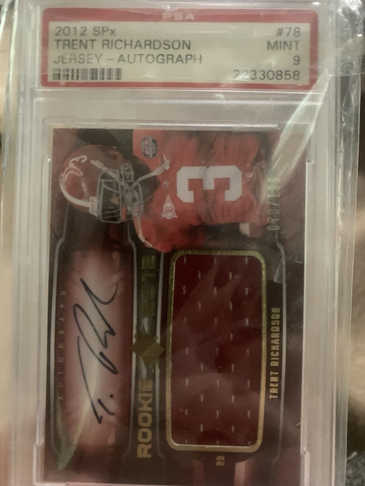 Trent Richardson Spx #78 Jersey-Autograph