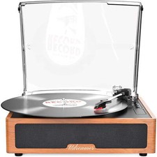 Udreamer Vinyl Record Player with Speakers and Wireless Bluetooth-Vintage Audio