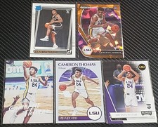 CAMERON THOMAS (5) Panini Rookie Cards LSU Nets RC Orange Ice, Rated Rookie
