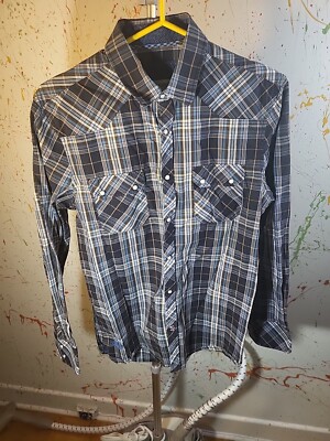john lennon shirt button down Pearl Snap Size S