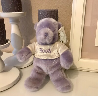 Disney Store Winnie Pooh Puuh lila Glitzer Glitter Schneeflocke selten