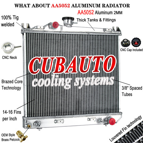 Radiador de aluminio 981 4 filas 62 mm para Dodge Dakota 2,2 L 2,5 L 3,9 L 1987-1991 - Imagen 1 de 6