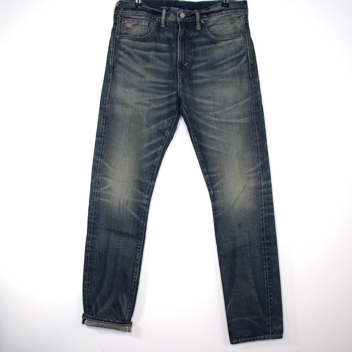 RRL Double RL Mens 32 x 32 Japanese Selvedge Distressed High RRL Double RL Mens 32 x 32 Japanese Selvedge Distressed High