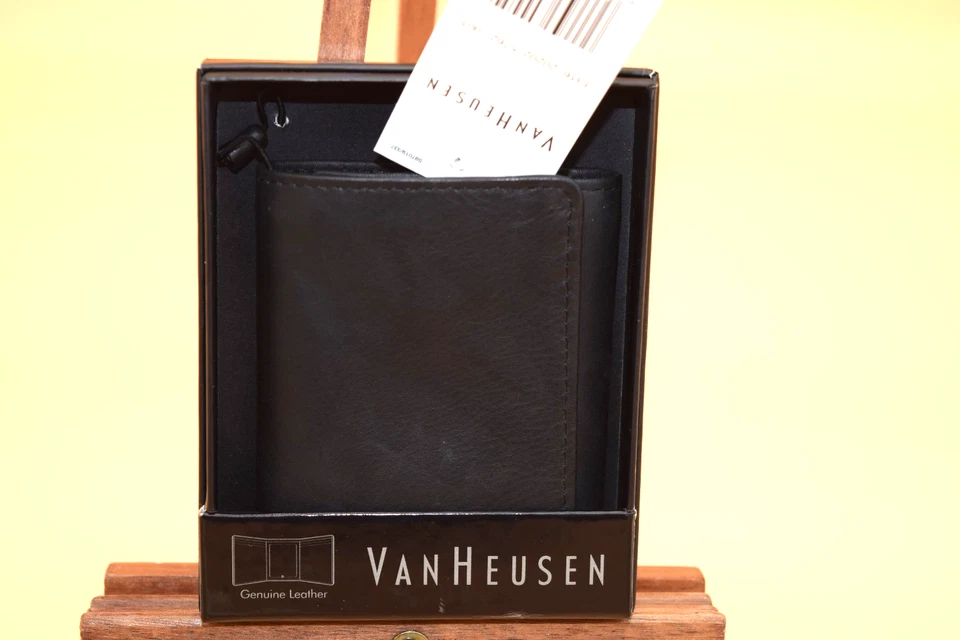 Van Heusen Men's Black Tri Fold Wallet NEW - Image 2 of 4