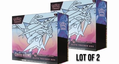 LOT OF 2x - Pokemon Center, Chaos Rising Elite Trainer Box ETB, Factory Sealed!!
