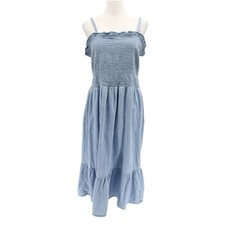 Vestido Gap Western Cottage Midi XL TALL Azul Claro Euro Verano Siesta Vestido Informal