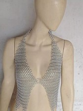 Aluminium Butted Silver Chainmail Top for Women's Fashion Purpose HALLOWEEN