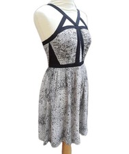Coast  Strappy Dress Floaty Snakeskin Print Lined Size 8 Charity Sale HALF PRICE