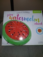 INTEX INFLATABLE JUICY WATERMELON ISLAND POOL FLOAT 72" NEW SEALED