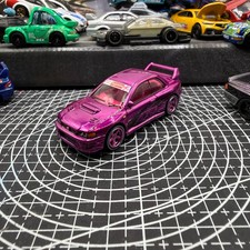 NEW Hot Wheels 1/64 Subaru Impreza 22B STi CUSTOM Spectraflame Pink Rubber Tires
