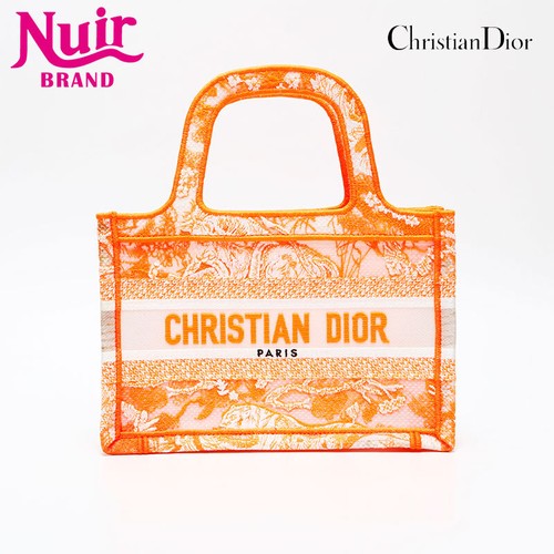 Christian Dior Handbag Mini Book Tote Orange Used